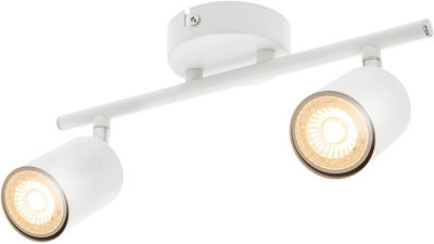 Cgc Lighting Unisex White 'Jack' Double Head Gu10 Twin Ceiling Spot Bar Light - Image 4