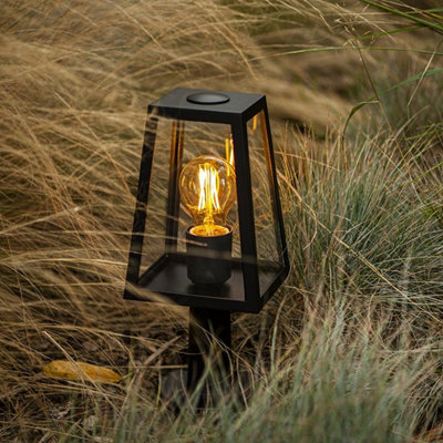 CGC Lighting Cgc Louie Black Modern Outdoor Lantern Short Post Light from B&Q