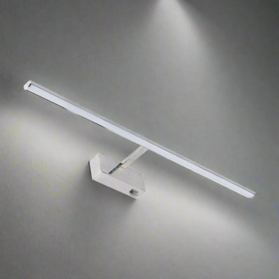 B&Q -  MillsCgc Chrome Ip44 Bathroom Over Mirror Wall Light 8W With Switch