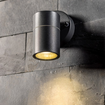 CGC Lighting Cgc Mia Dark Grey Stainless Steel Gu10 Down Outdoor Wall Light Ip44 from B&Q
