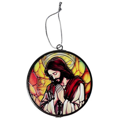 Thorness Jesus Design Stained Glass 3 Inch Suncatcher from B&Q