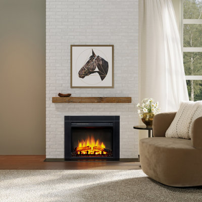 Flamme Innsbruck 72Cm/28" Electric Fireplace Insert With Trim Suitable For Custom Media Wall Or Mantel Surround Designs from B&Q