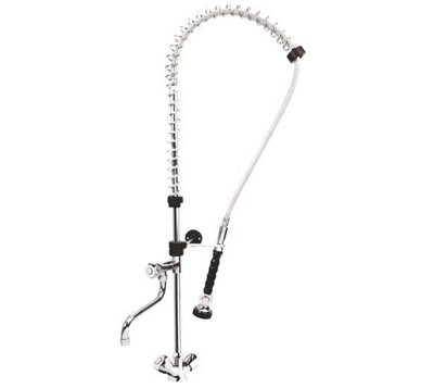 Commercial Pre Rinse Arm Tap With Trigger Spray Plus Add On Faucet from B&Q