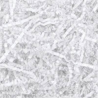 Creavvee 1Kg White Zigzag Crinkle Shredded Paper Kraft Packing Hamper Filler Protection Decoration from B&Q