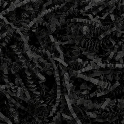 Creavvee 1Kg Black Zigzag Crinkle Shredded Paper Kraft Packing Hamper Filler Protection Decoration from B&Q
