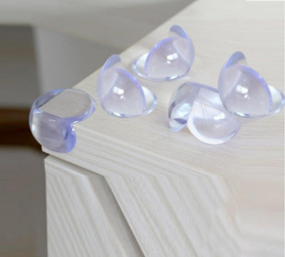 B&Q -  SdCorner Protectors For Baby Kids Table Cupboard Edge Guards Clear Strong Adhesive Safety Bumpers Cushion (Pack Of 24)