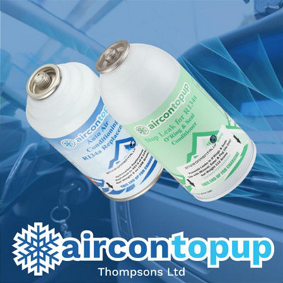 Car Aircon Ac Regas R134A Compatible Refrigerant + Leak Sealer from B&Q