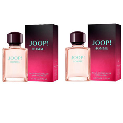 B&Q Pack Of 2 - Joop Homme For Men Mild Deodorant Natural Spray 75Ml