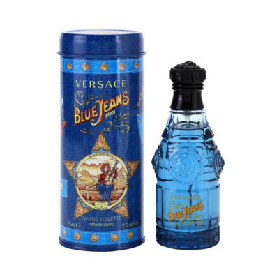 B&Q Versace Blue Jeans For Men Eau De Toilette Spray 75Ml