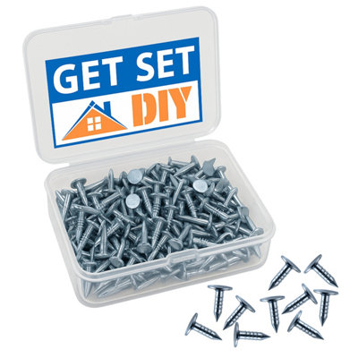 Galvanised Clout Nails 13mmRoofing Felt Tacks For Shed Roof 200GHeavy Duty Felt Nails For Shed Roof Felt In Storage Case from B&Q