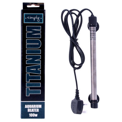 Aquacadabra Simply Aquarium Titanium Heaters / Controller Durable High Quality Fish Tank 100W from B&Q