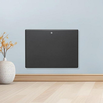 Purus Electric Panel Heater 600W Eco Radiator Grey Wall Mounted & Freestanding Thermostat Control & Setback Timer Lot 20 from B&Q