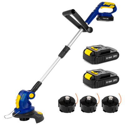 Skotek Cordless Garden Strimmer 20V Li-Ion Cordless Grass Trimmer With Support Rollers Size 3