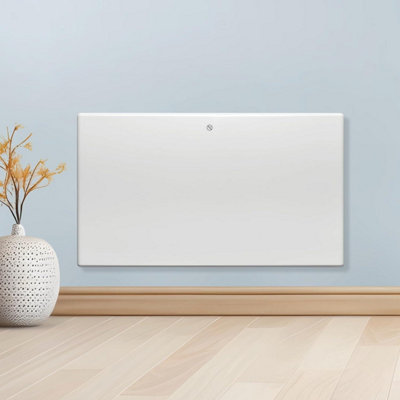 Purus Electric Radiator Panel Heater Eco 1200W Bathroom Safe Wall Mounted Or Floorstanding Timer Thermostat Lot 20 from B&Q