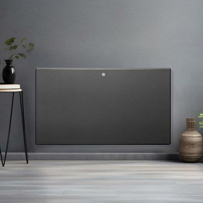 Futura Electric Panel Heater 1500W Eco Radiator Grey Wall Mounted & Freestanding Thermostat Control & Setback Timer Lot 20 from B&Q