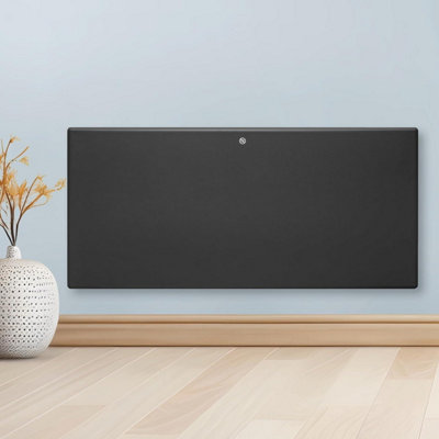Purus Electric Panel Heater 1800W Eco Radiator Wall Mounted & Freestanding Thermostat Control & Setback Timer Lot 20 Grey