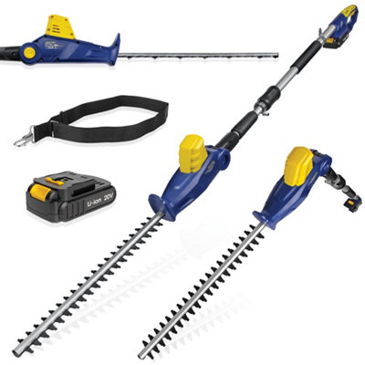 Skotek 2.4m Cordless Long Reach Hedge Trimmer - Blue - 20V - Image 4