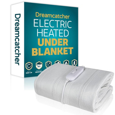 Dreamcatcher Single Electric Blanket Heated Single Bed Underblanket Polyester Detachable Control 3 Heat Settings from B&Q