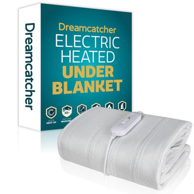 Dreamcatcher Double Electric Blanket Heated Bed Double Size Underblanket Polyester Detachable Control 3 Heat Settings from B&Q