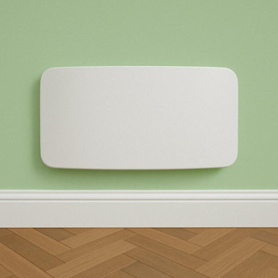 Futura 1500W Wifi Curved Designer Electric Radiator Panel Heater White Wall Mounted With Timer And Thermostat from B&Q