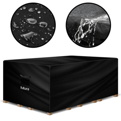 Futura 420D Rectangular 300X250X100Cm Waterproof Garden Furniture CoverOutdoor Patio Weatherproof Rattan Sofa Shield from B&Q
