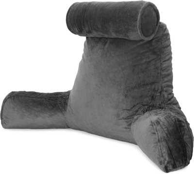Dreamcatcher Deluxe Xl Grey Reading Pillow Detachable HeadrestShredded Memory Foam Cuddle Cuddle Cushion Backrest Arm Support from B&Q