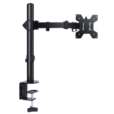B&Q -  Single Monitor Desk Mount Arm For 13 To 32 Inch ScreensMonitor Desk Mount With Clamp 90 Tilt360 Rotation & 180 Swivel