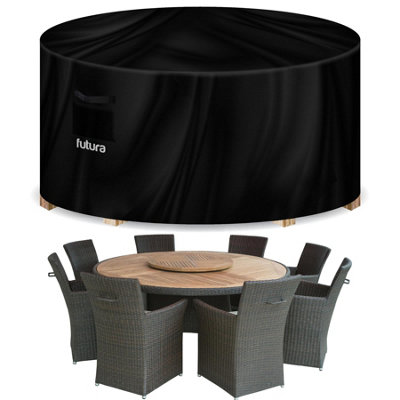 Futura 420D Round 230X100Cm Waterproof Garden Furniture CoverOutdoor Patio Weatherproof Table & Chair Set Shield from B&Q
