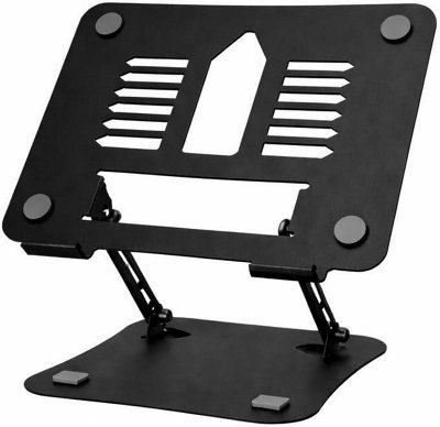 Futura Laptop Stand Adjustable Portable RiserBlack Foldable Aluminium Holder For Macbook Airpro And 11 To 17 Inch Laptops from B&Q