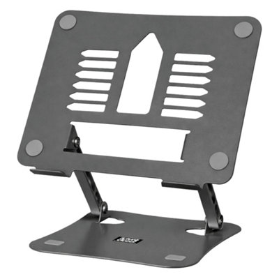 Futura Laptop Stand Adjustable Portable RiserGrey Foldable Aluminium Holder For Macbook Airpro And 11 To 17 Inch Laptops from B&Q