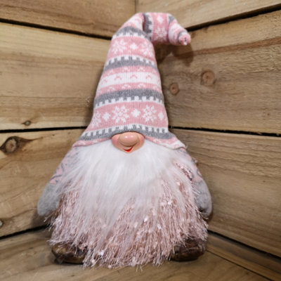 Samuel Alexander Light Christmas Male Gonk With Led Striped Hat 30Cm