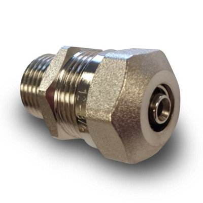 Fastwarm 12mm X 1/2" Male Iron Pump Connector from B&Q