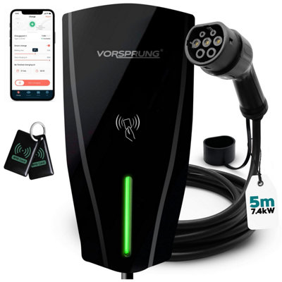 Vorsprung Alpha Max 7.4Kw Ev Charger Type 25 Meter CableEv Car ChargerIp65Smart App1 Year Warranty from B&Q