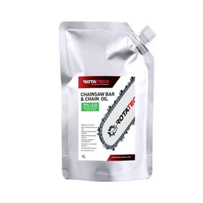 Rotatech Chainsaw Bar & Chain Oil 1L Eco-Friendly Refill Pouch from B&Q
