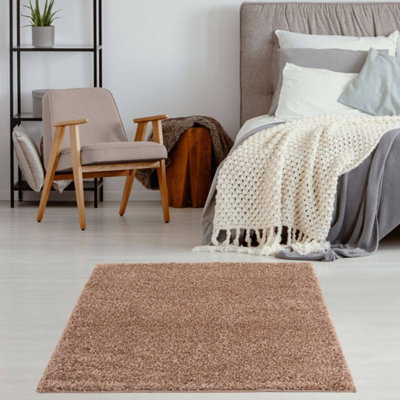 The Rugs Myshaggy Collection Living Room Rugs Solid Design Beige