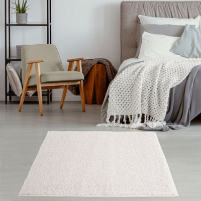 The Rugs Myshaggy Collection Living Room Rugs Solid Design White