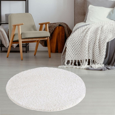 The Rugs Myshaggy Collection Living Room Rugs Solid Design White