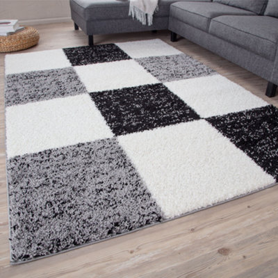 The Rugs Myshaggy Collection Rugs Geometric Design 381 Grey