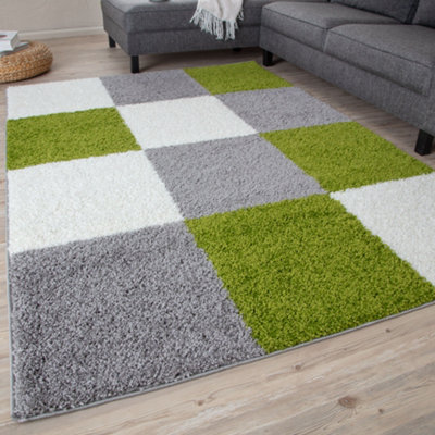 The Rugs Myshaggy Collection Rugs Geometric Design 381 Green