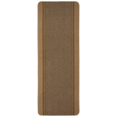 B&Q -  Washable Designer Rugs & Mats Lined Bordered Design In Beige   116B