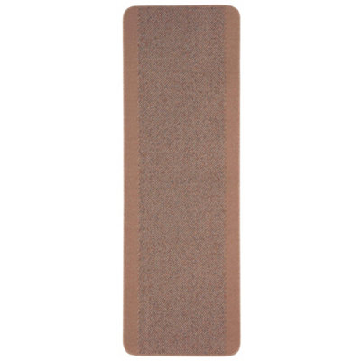 B&Q -  Washable Designer Rugs & Mats Bordered Design In Beige   110B