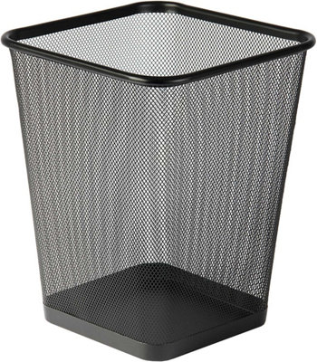 Mantraraj 10L Square Mesh Wastebasket Trash Can Lightweight And Sturdy Pack Of 1 Metal Waste Paper Bin from B&Q