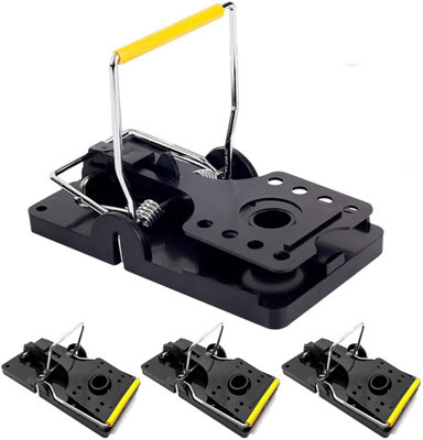 Mantraraj Pack Of 4 Snap Mouse Traps Heavy Duty Rat Catcher Rodent Mice Reusable Pest Control Rodent Snap Traps from B&Q