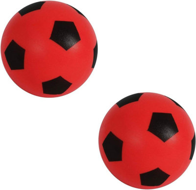 Mantraraj Pack Of 2 Red Football 19.5Cm Sponge Foam Soccer Ball Suitable For Indoor Outdoor Games For Kids Garden Games