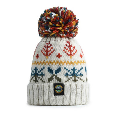 Superbobble Unisex Cream Autumn Nordic Knit Beanie Bobble Hat - Image 5