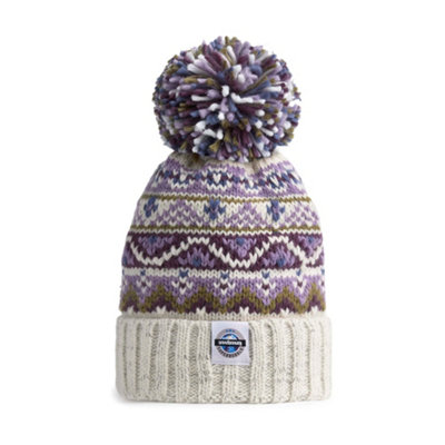 B&Q -  Reflective Fair Isle Knit Bobble HatHeather