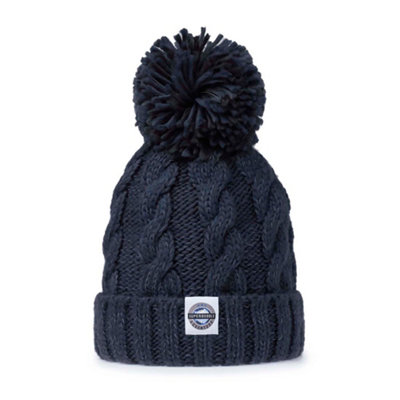 Superbobble Reflective Cable Knit Bobble HatDeep Navy from B&Q