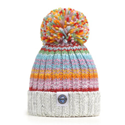 Superbobble Reflective Kids Rib Knit Bobble HatAurora from B&Q
