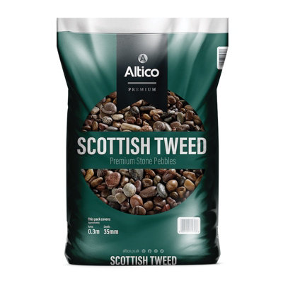 Stone Chippings Scottish Tweed Pebbles 20-30mm Garden Gravel Patio Aggregates from B&Q