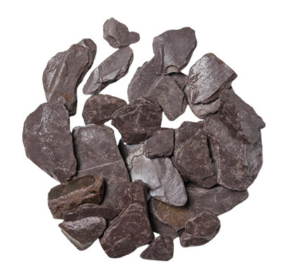 Buttercup Farm 20 mm Bulk Bag 850 Kg SlatePlum Coloured Slate ChipsL100 X W100 X H80 Cm from B&Q